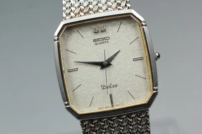 [Near Mint] Vintage SEIKO Dolce 9521-5210 Men's Quartz Watch 2P Diamonds JAPAN - Image 1 of 4