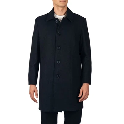 Alpine Swiss Orson Mens Wool Blend Top Coat Winter Car Coat Long Tailored Jacket - Image 1 of 4