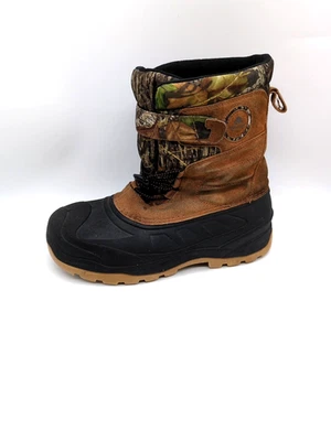 Ozark Trail Boots Mens Brown Camo 8 Waterproof Insulated Winter Shoes Thinsulate - Image 1 of 4