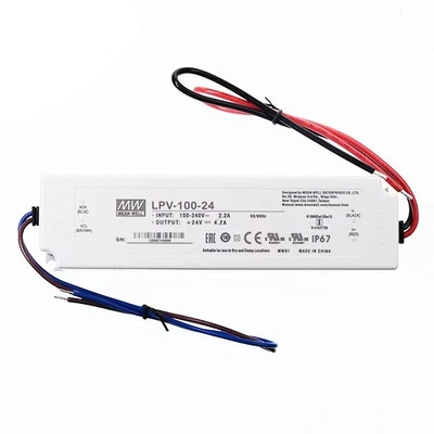 Meanwell Alimentatore led100.8W 24Vdc 4.2A tensione costante Waterproof IP67 LPV - Immagine 1 di 2