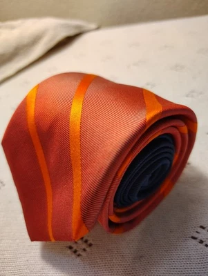 Tommy Hilfiger Corbata Cuello Hombres Seda Repp Rosa Rayas Largo 3.25W 62L Fiesta de Negocios Foto 1 de 4