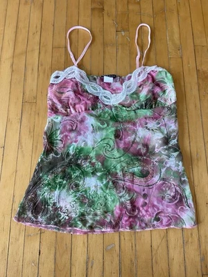 Top vintage Y2K con cuentas de hadas sello húmedo multicolor Foto 1 de 4