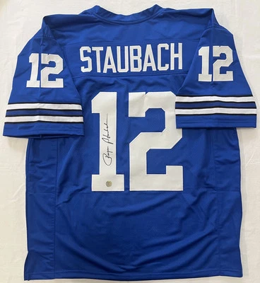 Roger Staubach Authentic Hand Signed Autographed Cowboys Jersey with COA - Image 1 of 4
