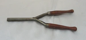 Vintage Ringel Haar Lockenstab - gefedert - Holzgriff - Bild 1 von 4