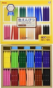 Pentel pastic color pencil short type share pack GC7SP-12 12color included