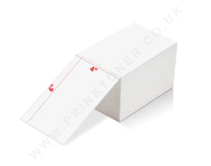 Fanfold Thermal Labels 4″ x 6″ (101 x 152mm) Pack/Stack of 500 Labels - Picture 1 of 1
