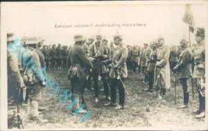 WW1 Ex Kaiser Wilhelm Distributing Medals Real Photo unposted - Picture 1 of 3