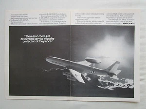 3/1981 PUB BOEING E-3A AWACS US AIR FORCE RADAR DATA PROCESSING ORIGINAL AD - Picture 1 of 1