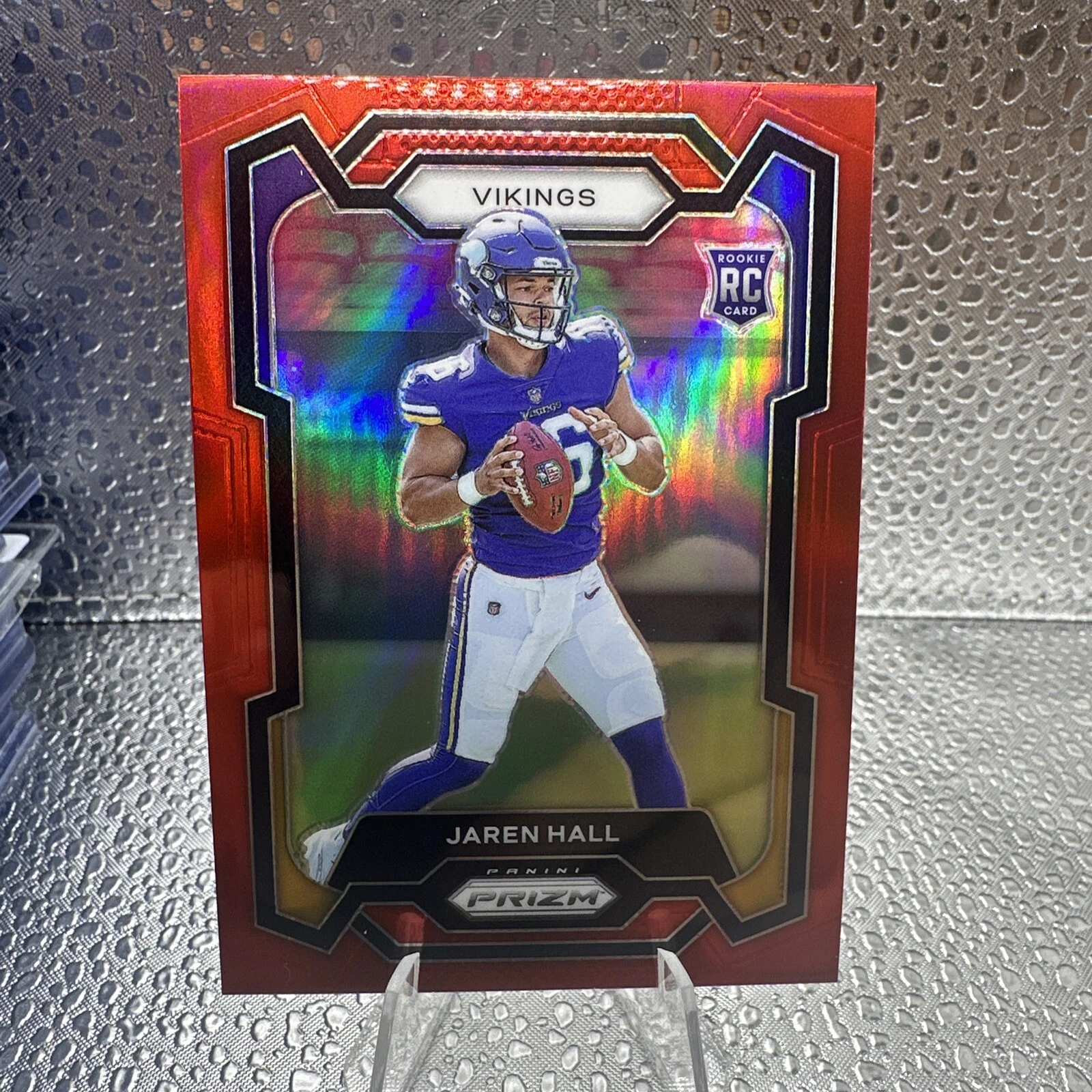 2023 Panini Prizm Jaren Hall RC #367 Red Retail Parallel SSP Rookie Vikings