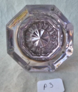 Glass Door Knob Antique 8 point SUN PURPLE 2 1/4"  brass fitting (single)  #3 - Picture 1 of 3