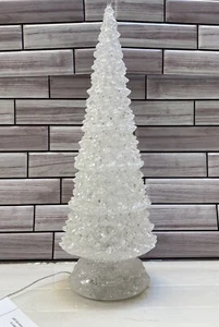 Rachel Zoe LED Light Up Christmas Trees White 15" tall NWT - Picture 1 of 7