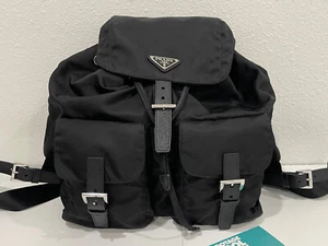 PRADA ZAINETTO I VELA NYLON BACKPACK BLACK 8054685722407 - Picture 1 of 15