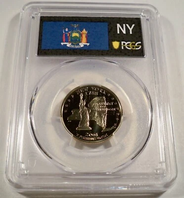 2001-S 25c CLAD PCGS PR70DCAM NEW YORK QUARTER PROOF DEEP CAMEO PR 70 DC - Image 1 of 4