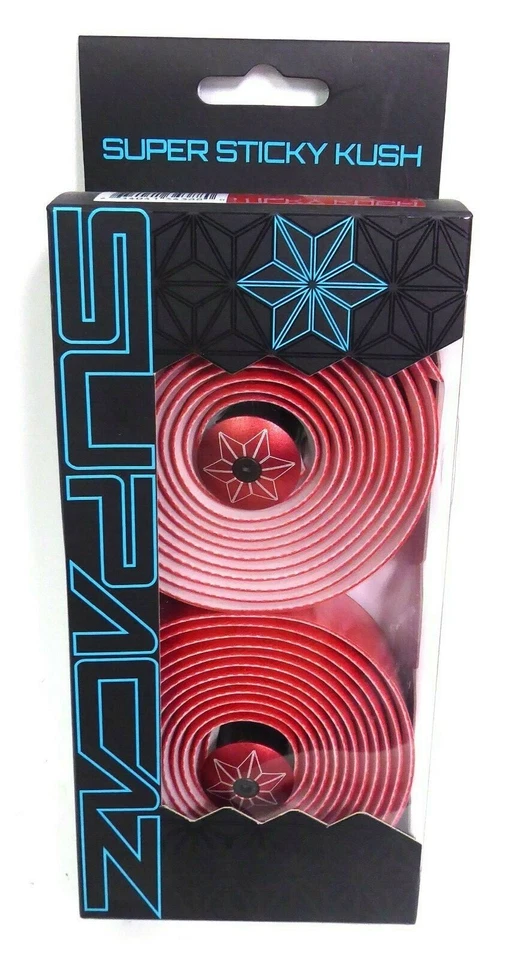 2018 SUPACAZ Super Sticky Kush Bar Tape Single Color Handlebar Tape/ Red