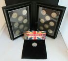 Complete Set Of Florins Ef-Unc George Vi 1937-1952 Uk 16 Coin Set Cased & Boxed