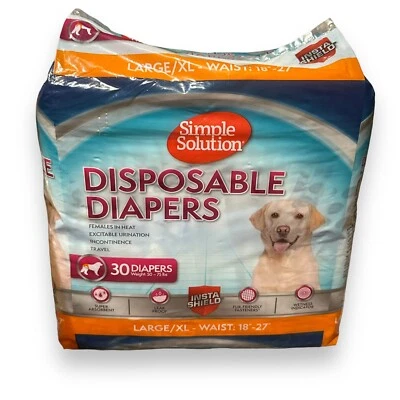 Simple Solution Disposable Diapers for Female Dogs Large/XL - 30 Count - Image 1 of 4