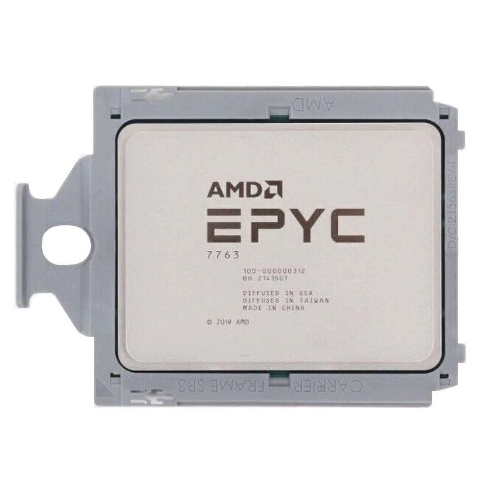 AMD EPYC 7763 Unlocked 2.45GHz 64-Core 128 Threads SP3 280W CPU Processor - Image 1 of 1