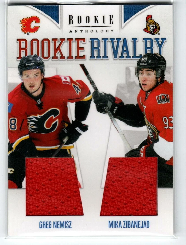 2011-12 Panini Rivalry Dual Jerseys #5 Greg Nemisz/Mika Zibanejad (ref 187578) - Image 1 of 1