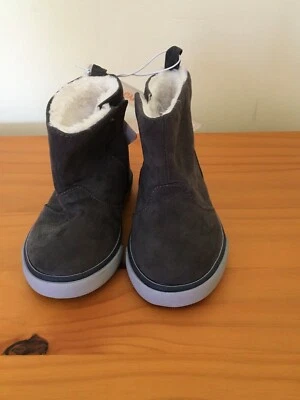 NUEVO CON ETIQUETAS Gymboree Niño Botas Zapatos Piel Sintética Gris Niño 4 Foto 1 de 2