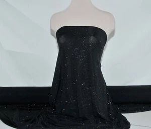 SLINKY GLITZER STRICKSTOFF SCHWARZ 4 WEGE STRETCH 58" FORMELL, BRAUT - Bild 1 von 7