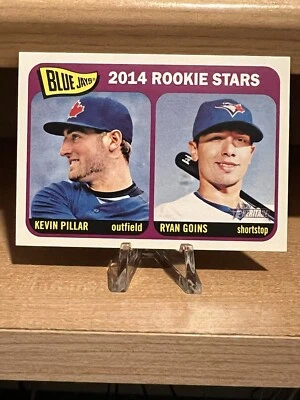 2014 Topps Heritage Baseball Blue Jays Rookie Stars Kevin Pillar Goins Card #421 - Image 1 of 2