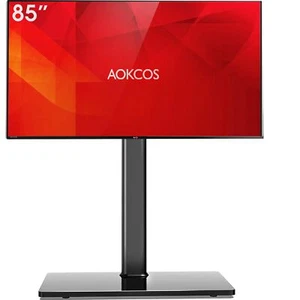Floor TV Stand with Swivel Mount for Most 43 to 85 Inch TVs up to 110 lb, 8 L... - Picture 1 of 9