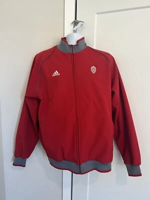 Chaqueta de Pista Adidas Roja Cremallera Completa Universidad de Wisconsin Badgers Edición Jugador M Foto 1 de 4