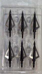 6PCS Hunting Broadheads 125 Grain Stainless Steel 3-Blade Integral Forming Tips - Picture 1 of 4