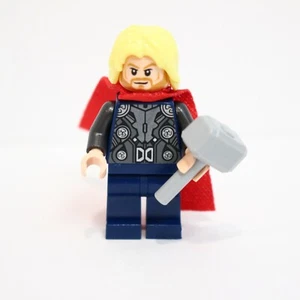 LEGO Marvel Super Heroes Thor Minifigur 76030 76038 Avengers blau mit Hammer Cape - Bild 1 von 5