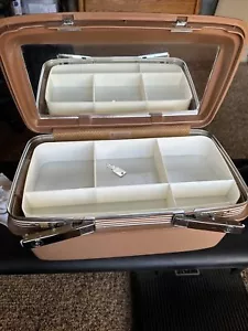 Vintage Brown Samsonite Concord Train Case With Key,Tray - Picture 1 of 9