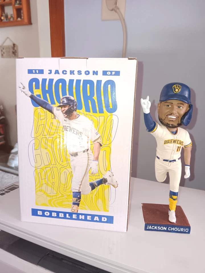Jackson Chourio Milwaukee Brewers 2024 novato Bobblehead SGA sorteo Foto 1 de 1