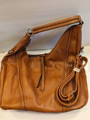 Coco + Carmen Brown Hobo Large Shoulder Crossbody Tote Bag - Image 1 of 4