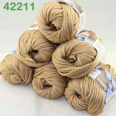 Sale 6 Ballsx50g Super Soft Cotton Chunky Blankets Hand Rugs Knitting Yarn 11 - Image 1 of 4
