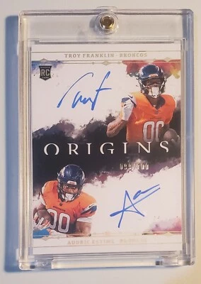 2024 Panini Origins Denver Broncos Dual Auto /100 Troy Franklin & Audric Estime - Image 1 of 3