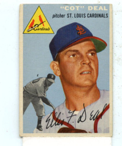 COT DEAL 1954 Topps Baseball Rookie Card RC #192 Miscut at Top of Card