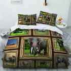 Stable Elephant 3D Print Duvet Quilt Doona Covers Pillow Case Bedding Sets
