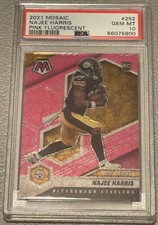 PSA 10, Najee Harris Mosaic Pink Fluorescent Prizm Rookie Debut Card #/10 POP 1!