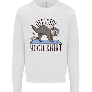 Funny Sloth Yoga Kids Sweatshirt Jumper - Picture 1 of 72