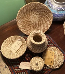 5 Native American Papago Indian Basket Arizona - Picture 1 of 10