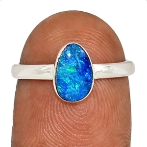 Treated Australian Opal 925 Sterling Silver Ring Jewelry s.7 CR72700 - Picture 1 of 1