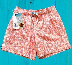 NEW Southern Tide Boys' XS(4-5) Shell of a Good Time Swim Trunks Shorts-$59.50