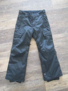 Youth Boy's QUICKSILVER black utility snow pants sz. L - Picture 1 of 4