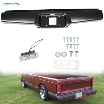 Rear Steel Bumper Roll Pan For Chevrolet S10 /GMC Sonoma S15 Pickup 1982-1993 Foto 1 de 4