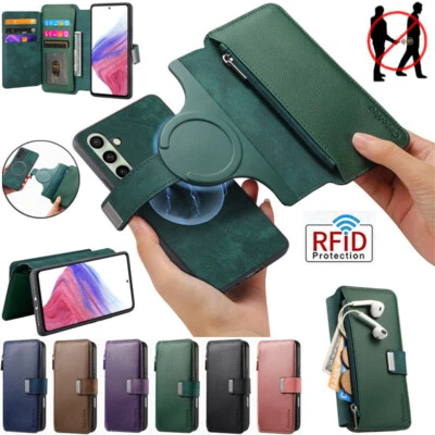 Detachable Magnetic Wallet Case Cover For Samsung S25 S24 S23 S22 S21 Ultra Plus - image 1 of 4