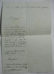 Lettre du Curé de Gironville, Canton de Milly au Duc d.Angoulème. 1816 - Foto 1 di 1
