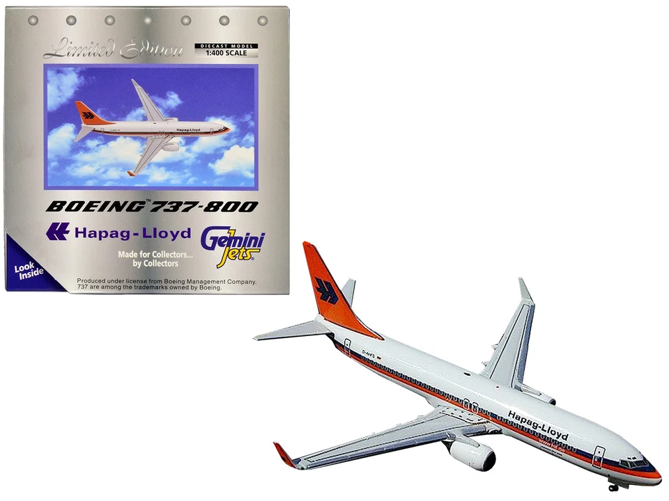Литая модель самолета Boeing 737-800 Hapag-Lloyd 1:400 от Geminijets Gj203 - Изображение 1 из 1