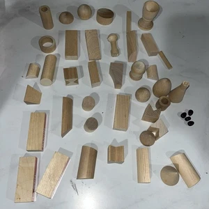 Bandu Game Replacement Pieces 40 Wood Pieces + 4 Bidding Beans No Box - Picture 1 of 5