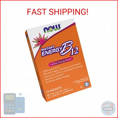 AHORA Suplementos, Energía Instantánea B-12 (2.000 mcg de B-12 por paquete), Celular En Foto 1 de 2