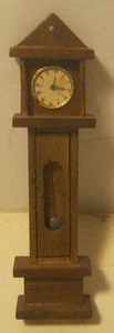 Vintage Dollhouse Miniature Wood GRANDFATHER CLOCK Made in Taiwan EXCELLENT!! - Picture 1 of 4