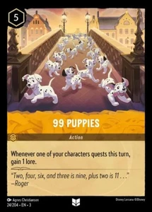 x4 99 Puppies - 24/204 - Uncommon Lorcana DLC03 Into the Inklands M/NM - Picture 1 of 1